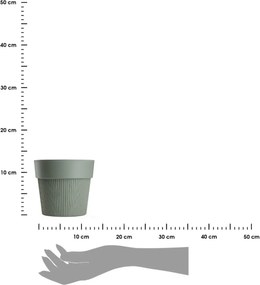 PLASTOVÝ KVETINÁČ SILVA LINE 14,5X13 CM MÄTOVÁ