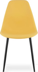 AKCIA Horčicová stolička OSAKA s čiernymi nohami II. akosť