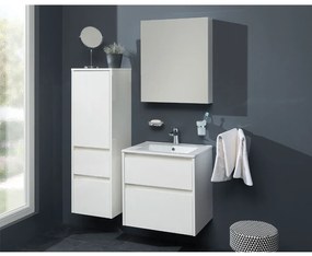 Mereo, Mereo Opto kúpeľňová skrinka vysoká 125 cm, ľavé otváranie, Multidecor, Šedá antracit, MER-CN995LSEAN