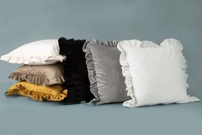 Dekorstudio Dekoračná obliečka na vankúš VELVET25 v striebornej farbe