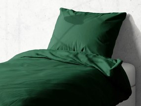Detské bavlnené posteľné obliečky do postieľky Moni MOD-514 Tmavo zelené Do postieľky 100x135 a 40x60 cm