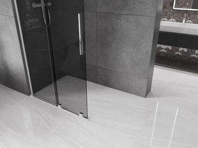 Mexen Velar L, posuvná sprchová zástena Walk-in 120 x 200 cm, 8mm šedé sklo, chrómová, 871-120-003-43-01