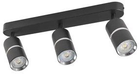 Bodové svietidlo BAMBOO 3xGU10/10W/230V čierna