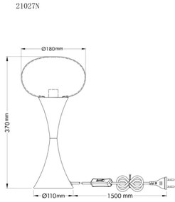 Globo 21027N - Stolná lampa LULA 1xE14/25W/230V matný chróm