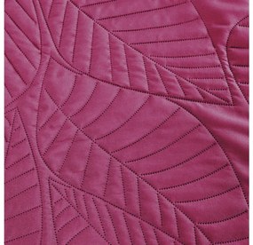 Fialový prehoz na posteľ so vzorom LEAVES Rozmer: 200 x 220 cm
