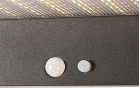 Vonkajšia nástenná lampa tmavosivá vrátane LED a stmievateľného svetla na solárny pohon - Sunnie