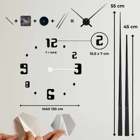 Moderné exkluzívne nalepovacie 3D hodiny na stenu| SENTOP 12S009