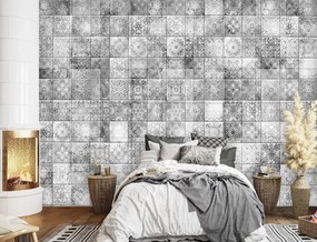 Gario Fototapeta Sivé dlaždice, marocká mozaika s orientálnym vzorom Materiál: Vliesová, Rozmery: 100 x 70 cm