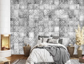 Gario Fototapeta Sivé dlaždice, marocká mozaika s orientálnym vzorom Materiál: Vliesová, Rozmery: 200 x 140 cm