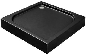 Vanička štvorcová Oskar Stone Effect New 80x80 čierna