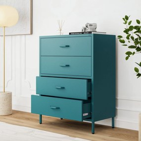 Komoda CARLA, 800 x 1015 x 400 mm, Modern: morská farba