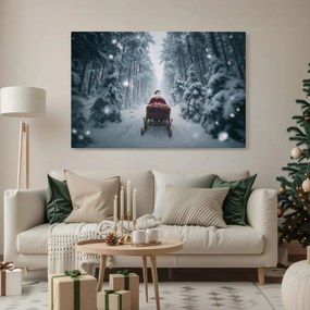 Obraz santova vianočná cesta lesom