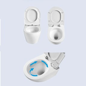 BPS-koupelny Závesná WC misa so SoftClose sedadlom HYD-4770, čierna