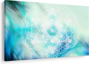 Obraz - Merkaba v tyrkysovom pozadí (90x60 cm)