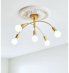 Markslöjd 108285 - Prisadený luster CYGNUS 5xE27/40W/230V zlatá