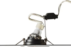 Inteligentné moderné zapustené bodové svietidlo oceľové s čiernou farbou vrátane WiFi GU10 - Rondoo