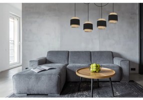 Závesné svietidlo Boho Spider, 4x jutové/čierne textilné tienidlo