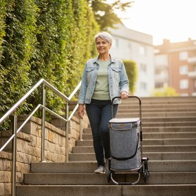 Jurhan Nákupná taška na kolieskach do schodov COMFORT,50l, šedá