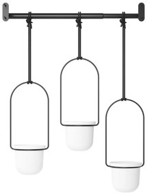 Plastové obaly na kvetináče v súprave 3 ks na bylinky/závesné a nástenné ø 7,5 cm Triflora – Umbra