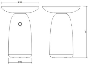 Globo 36625S - LED Stmievateľná solárna dotyková lampa LED/10W/3,7V IP54 čierna