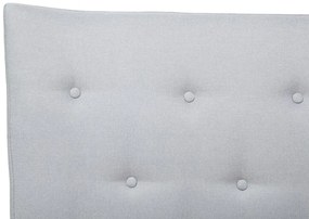 Čalúnená posteľ 160x200cm sivá SAVERNE Beliani