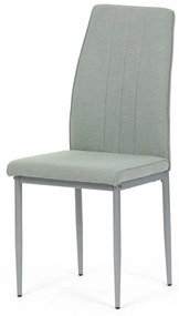 Židle jídelní DCL-379 GRN2, zelená látka, šedé kovové nohy
