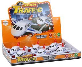 LEAN TOYS Osobné lietadlo, zvuky jazdy, svetlá – biela