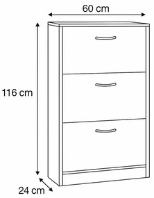 Botník s priehradkami G1016 ELM, jilmové drevo