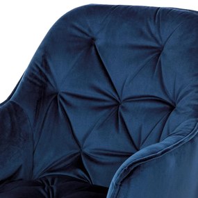 Autronic -  Jedálenská stolička DCH-421 BLUE4, modrá zamatová látka