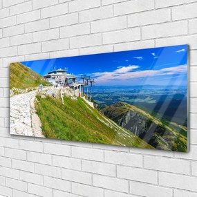 Obraz na akrylátovom skle Hory chodník príroda 125x50 cm
