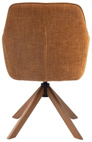 Oranžové čalúnené jedálenské kreslá v súprave 2 ks Avola – Unique Furniture