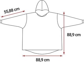 Baránková mikinová deka s rukávmi a kapucňou MAGICAL krémová