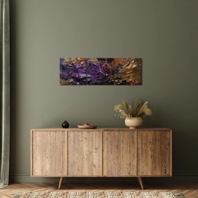 Obraz - Textúrovaná abstrakcia (s hodinami) (90x30 cm)