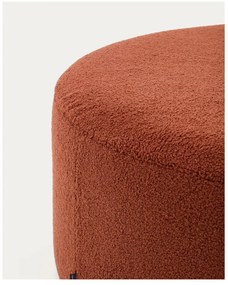 Taburet v terakotovej farbe z textílie buklé Kaeli – Kave Home