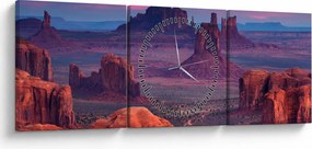 Obraz - Hunts Mesa (s hodinami) (90x30 cm)