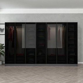 Kale šatníková skriňa šírka 315cm elegant dizajn antracit