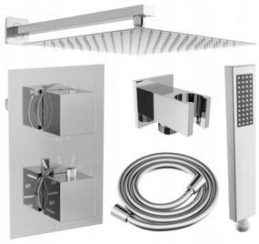 Mexen Cube DR02 sprchová súprava s dažďovými tryskami pre podomietkovú inštaláciu 25 cm, chrómová - 77502DR0225-00