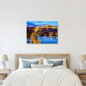 Sklenený obraz - Karlov most, Praha, Česká Republika (70x50 cm)