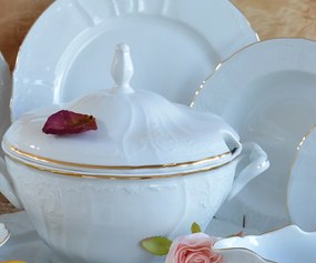 Thun obedová súprava Bernadotte zlatá linka 26-dielná