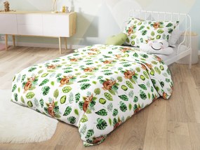 Bavlnené obliečky do postieľky LEŇOCHOD biele