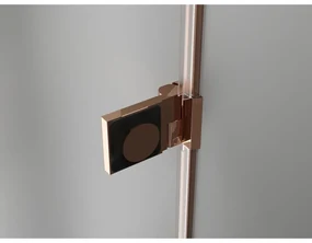 Mexen Lunar-B Duo výklopný sprchový kút 100 x 85 cm, číre sklo, ružové zlato, 832-100L-085P-60-00