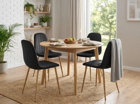 Jedálenská stolička PADVA VELVET, čierna