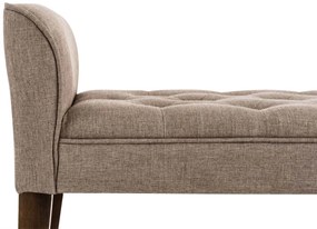 Lavica Cleopatra Chaiselongue látka, nohy antik tmavé - Sivo-hnedá (Taupe)
