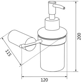 Mexen príslušenstvo, Aron dávkovač mydla, čierna/zlatá, 70881388-57