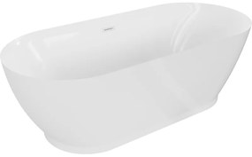 Mexen Roxy, voľne stojaca vaňa 180 x 85 cm, biela, biely prepad, 51201808500-20