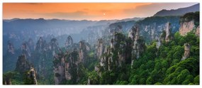 Obraz - Národný lesný park Zhangjiajie (120x50 cm)