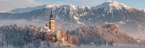 Obraz kostol v slovinskom Blede