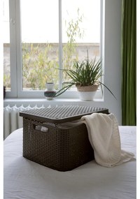 Sivý plastový úložný box s vekom 33x44,5x25 cm Style – Curver