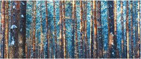 Obraz - Zimný les (120x50 cm)