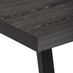 Jedálenský stôl 160x90 cm, rozkladací HT-R5624 GREY dub sivý / čierne nohy